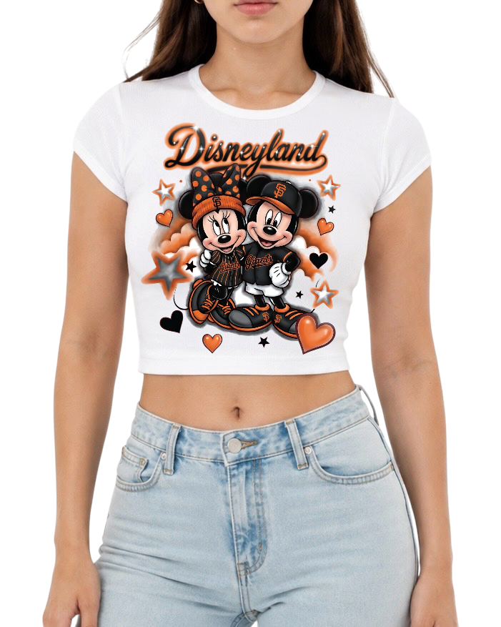 disney x giants crop top