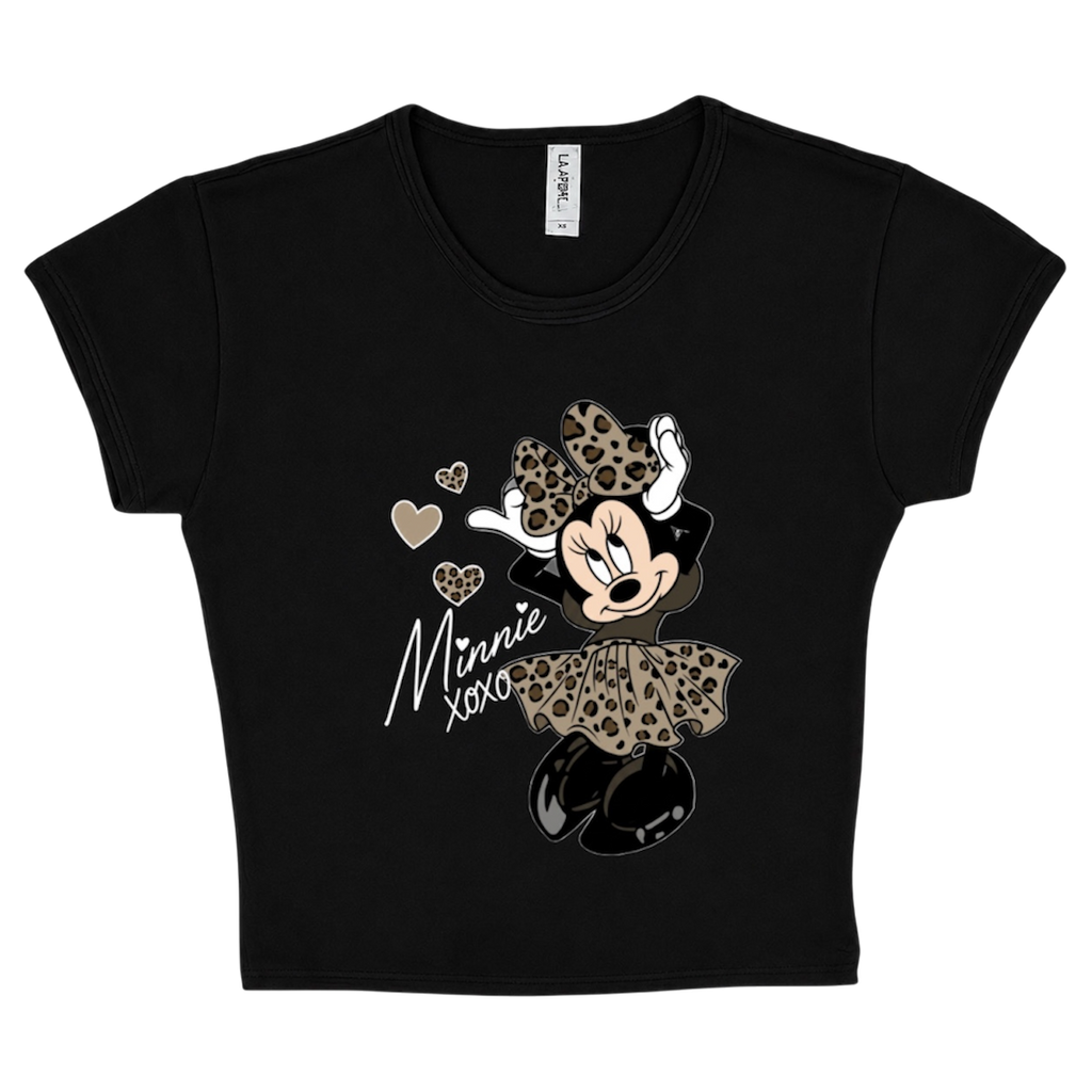cheetah minnie crop top