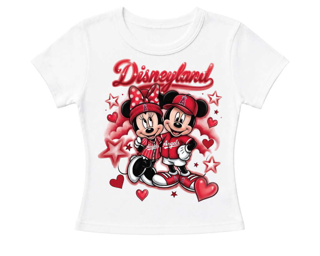 disney x angels women’s fitted tee