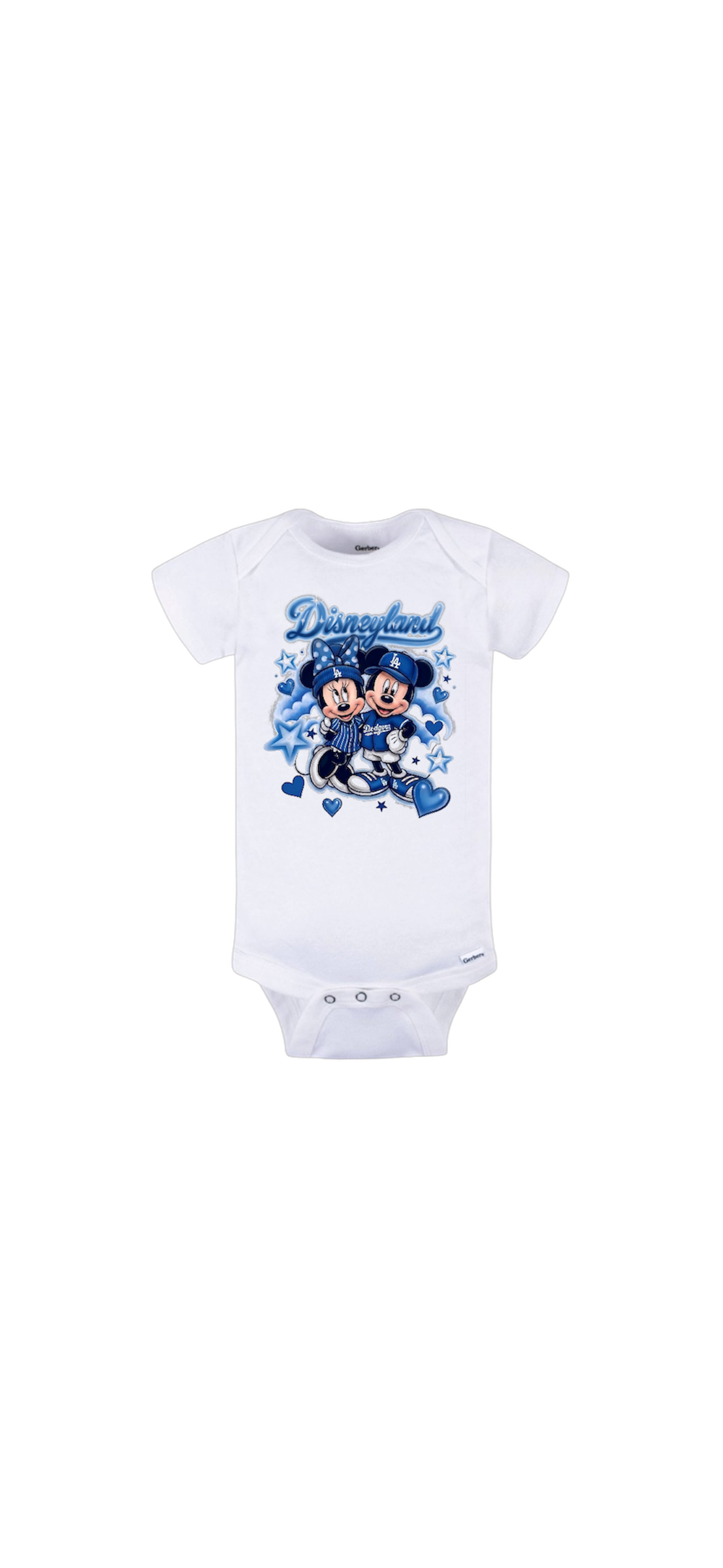 disney x dodgers baby onesie