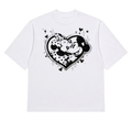 black heart airbrush cropped tee