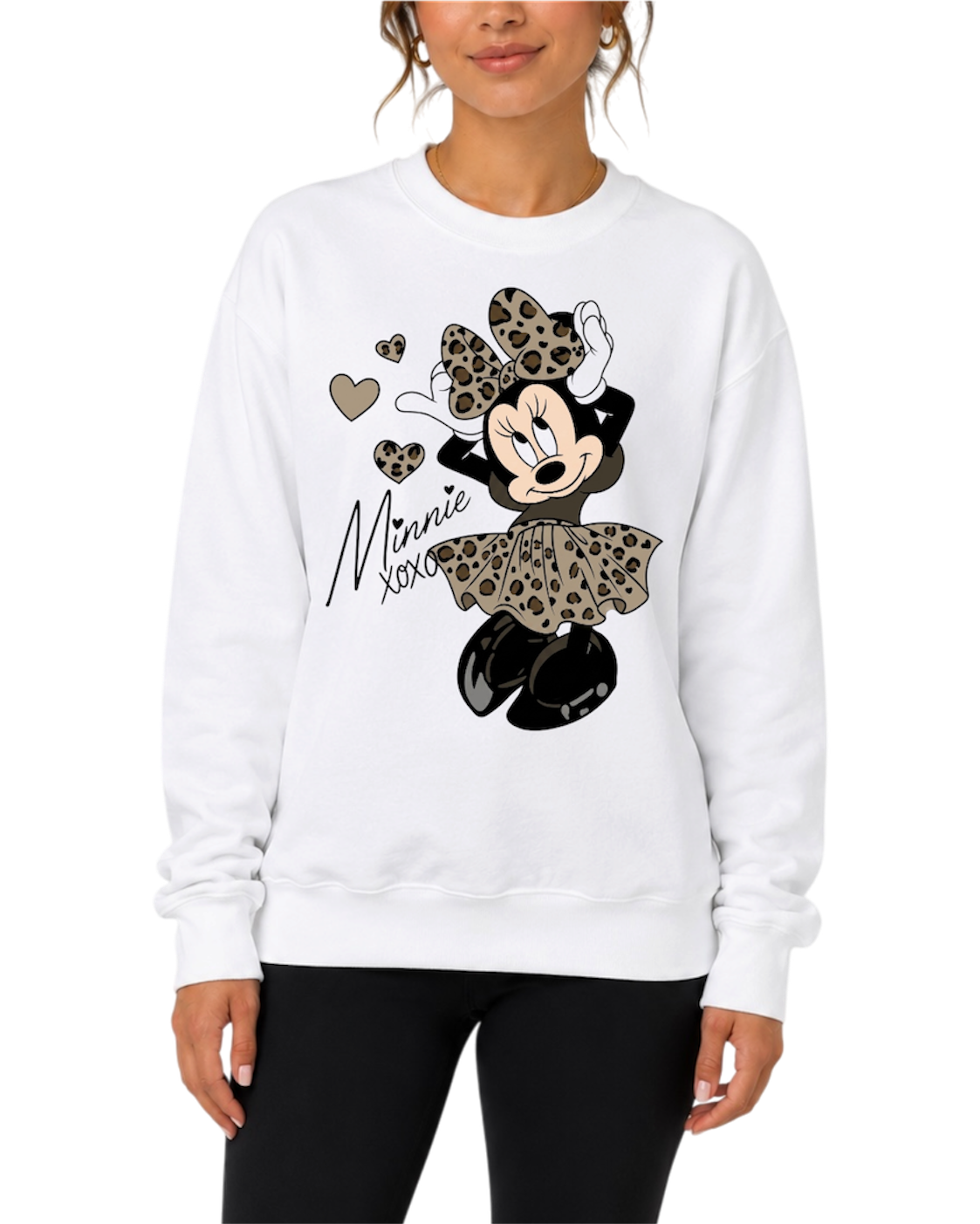 cheetah minnie crewneck