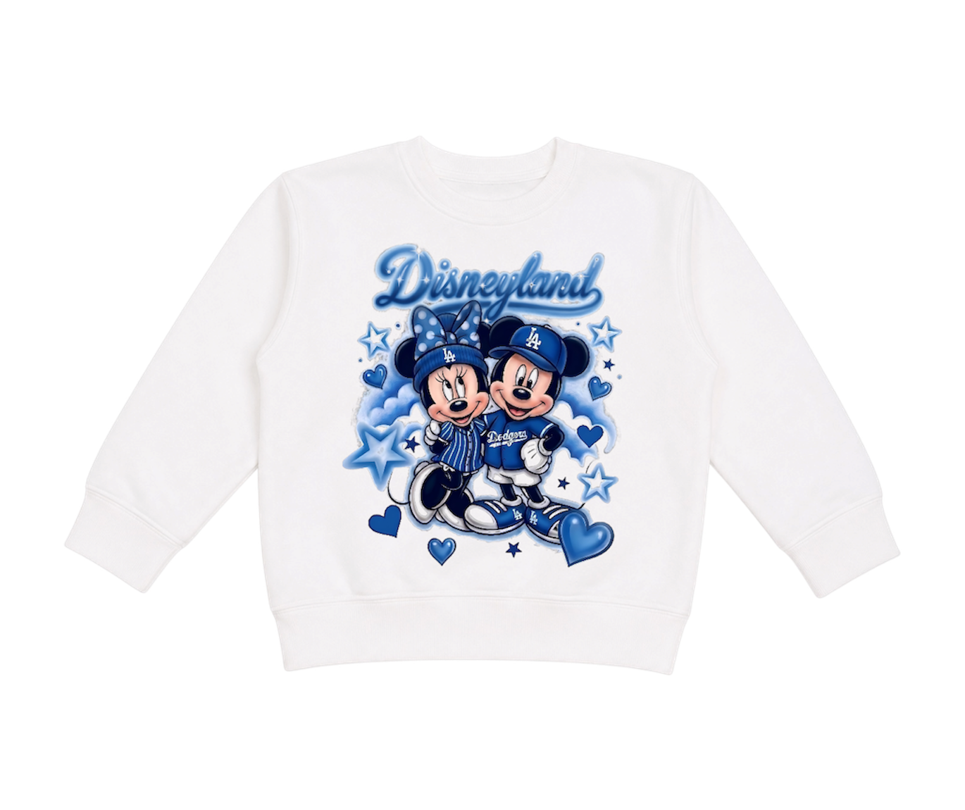 kids disney x dodgers crewneck