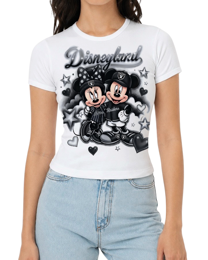 disney x raiders women’s fitted tee