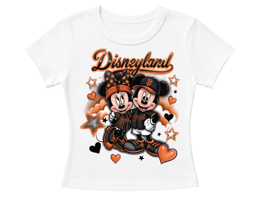 disney x giants women’s fitted tee