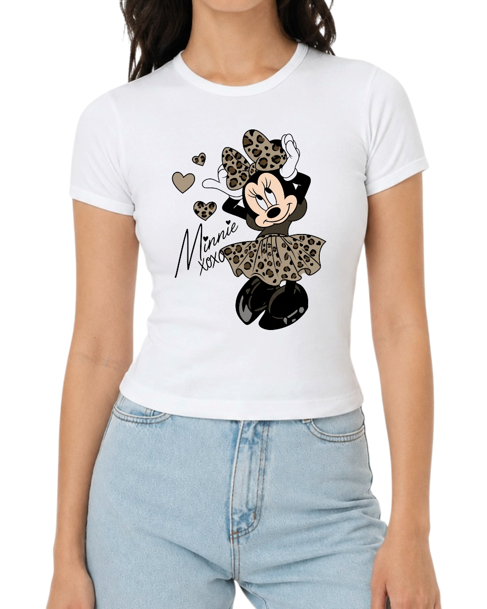 cheetah minnie women’s fitted tee