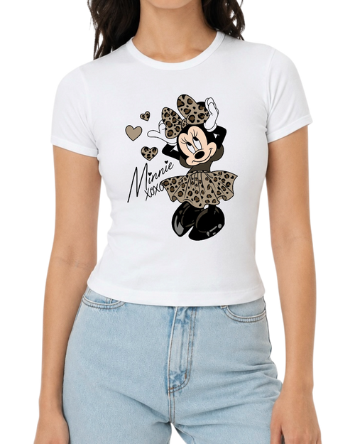 cheetah minnie women’s fitted tee