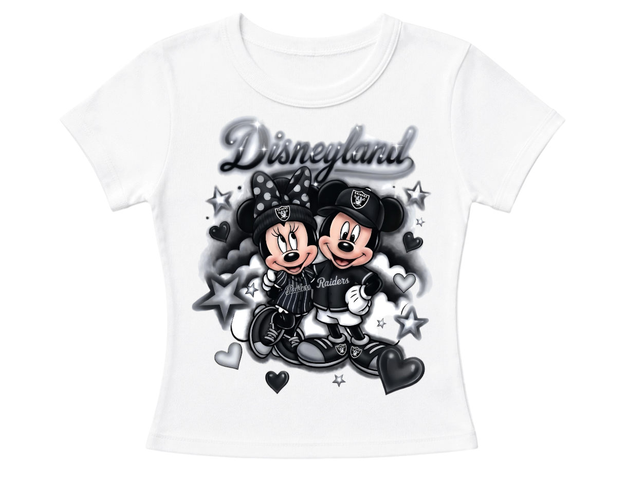 disney x raiders women’s fitted tee