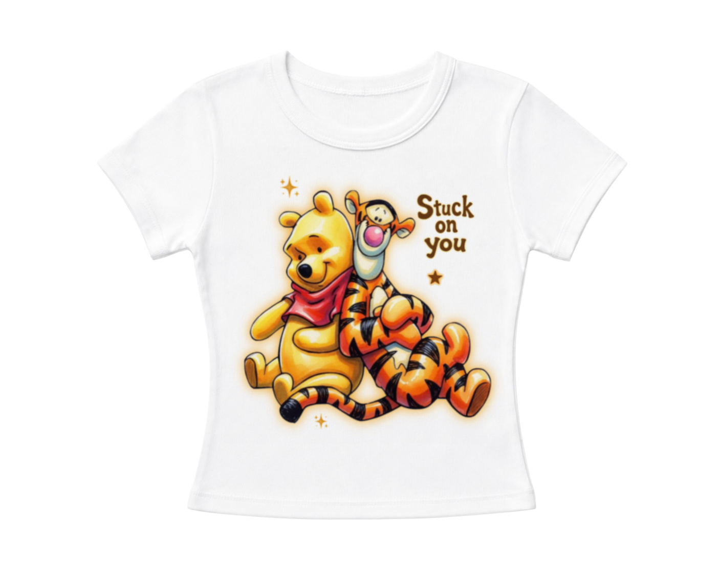 “stuck on you” women’s fitted tee