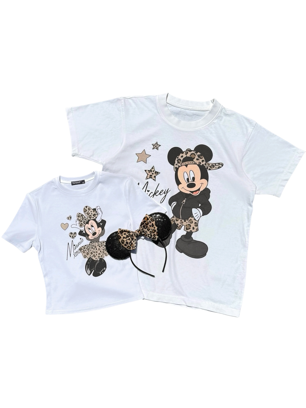 minnie cheetah print women’s crop top