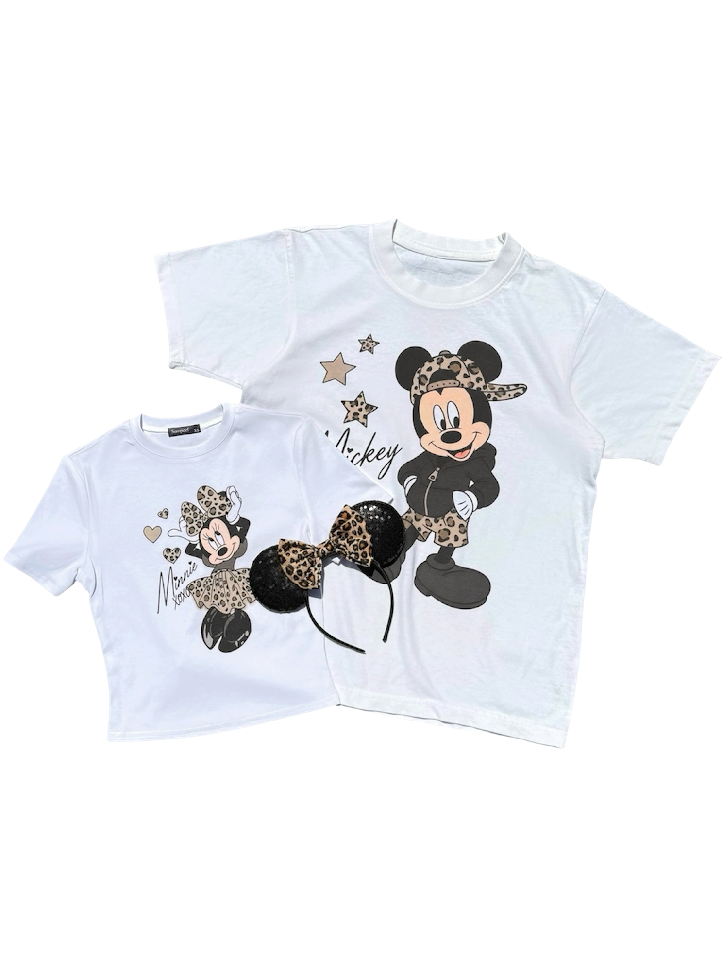 minnie cheetah print women’s crop top