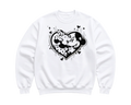 black heart airbrush crewneck
