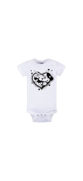 black airbrush baby onesie