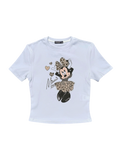 minnie cheetah print women’s crop top
