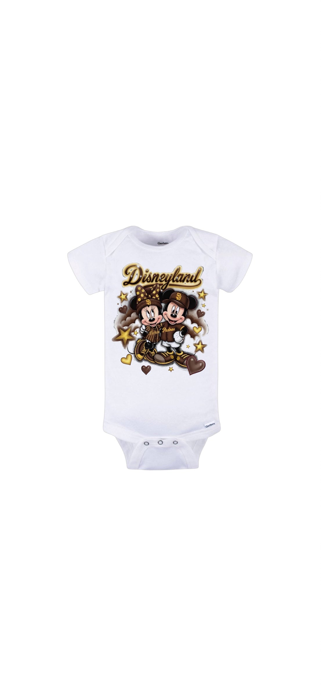 “disney x padres” baby onesie
