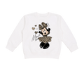 kids cheetah minnie crewneck