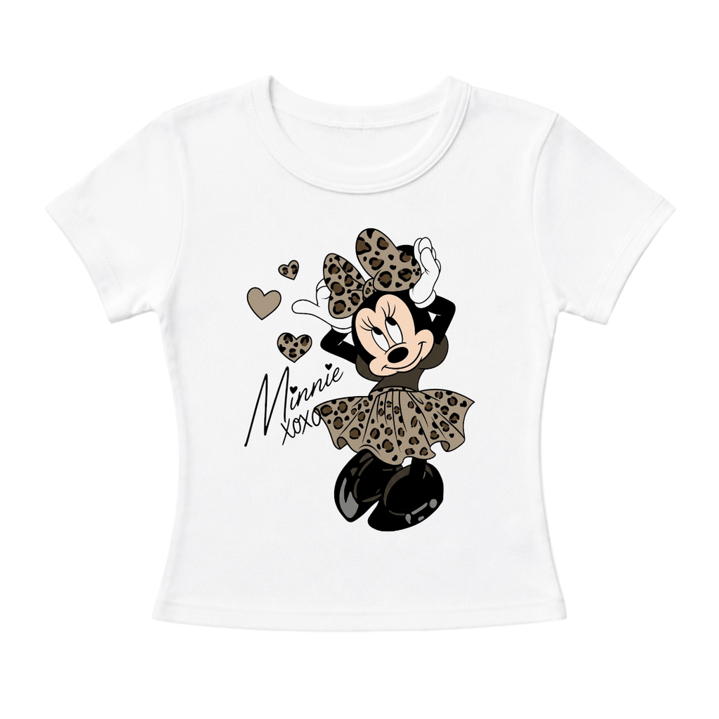 cheetah minnie women’s fitted tee