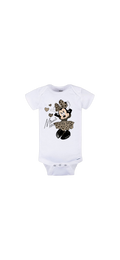 cheetah minnie baby onesie