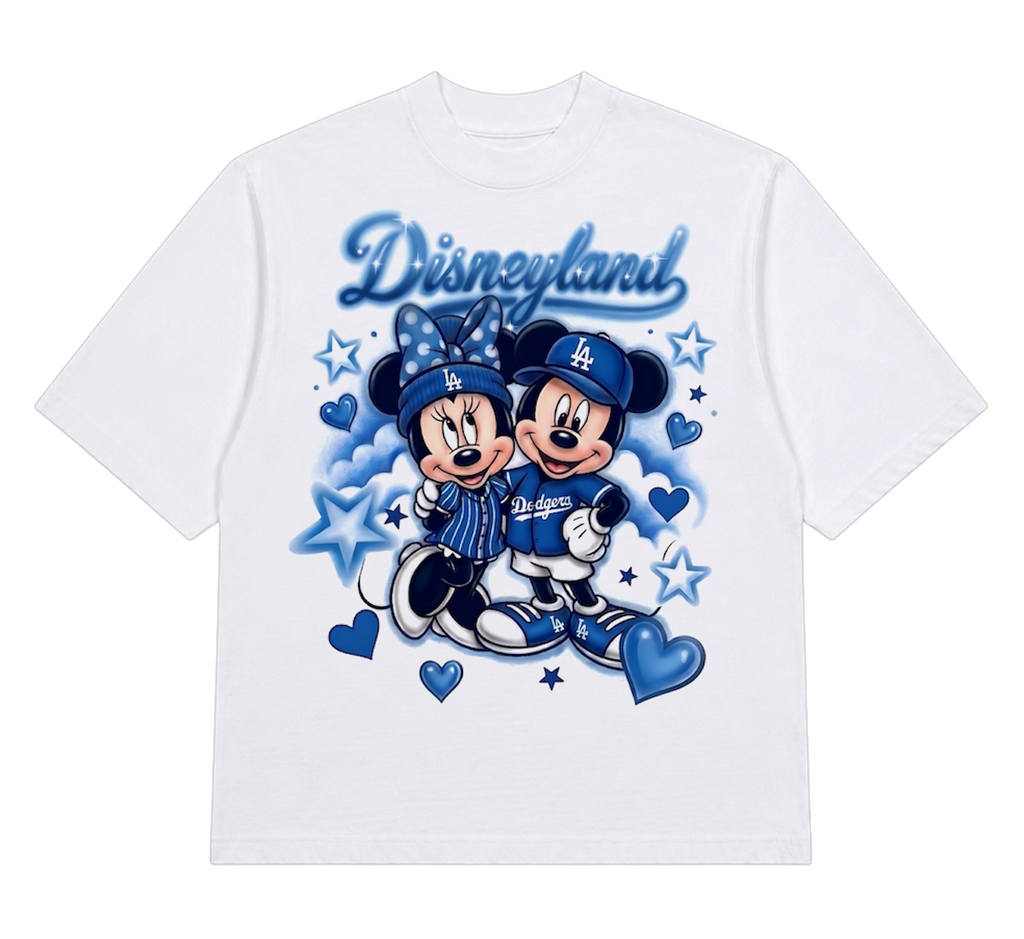 disneyland x dodgers cropped tee