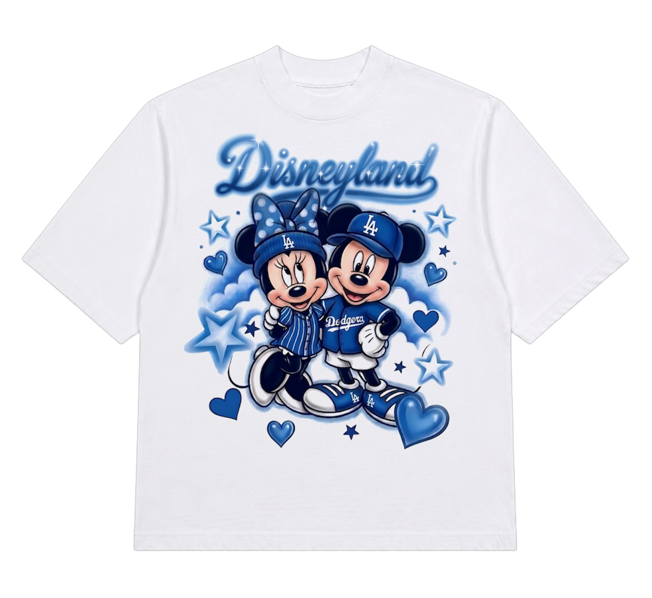 disneyland x dodgers cropped tee