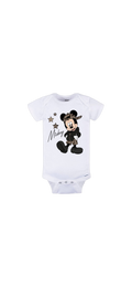cheetah mickey baby onesie
