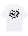 black heart airbush tee