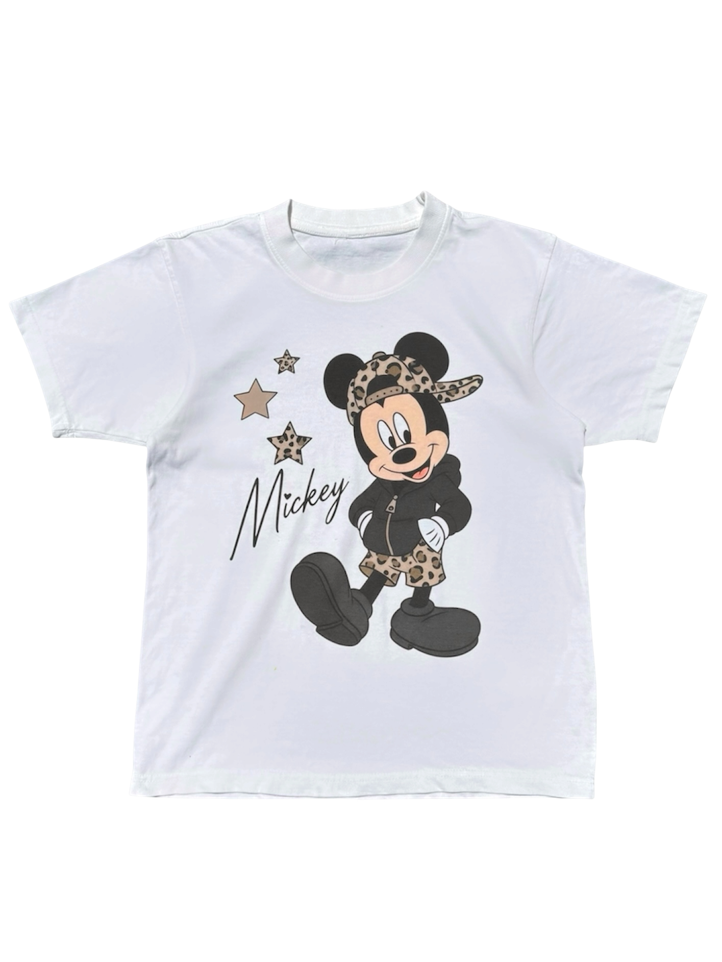 mickey cheetah print t-shirt