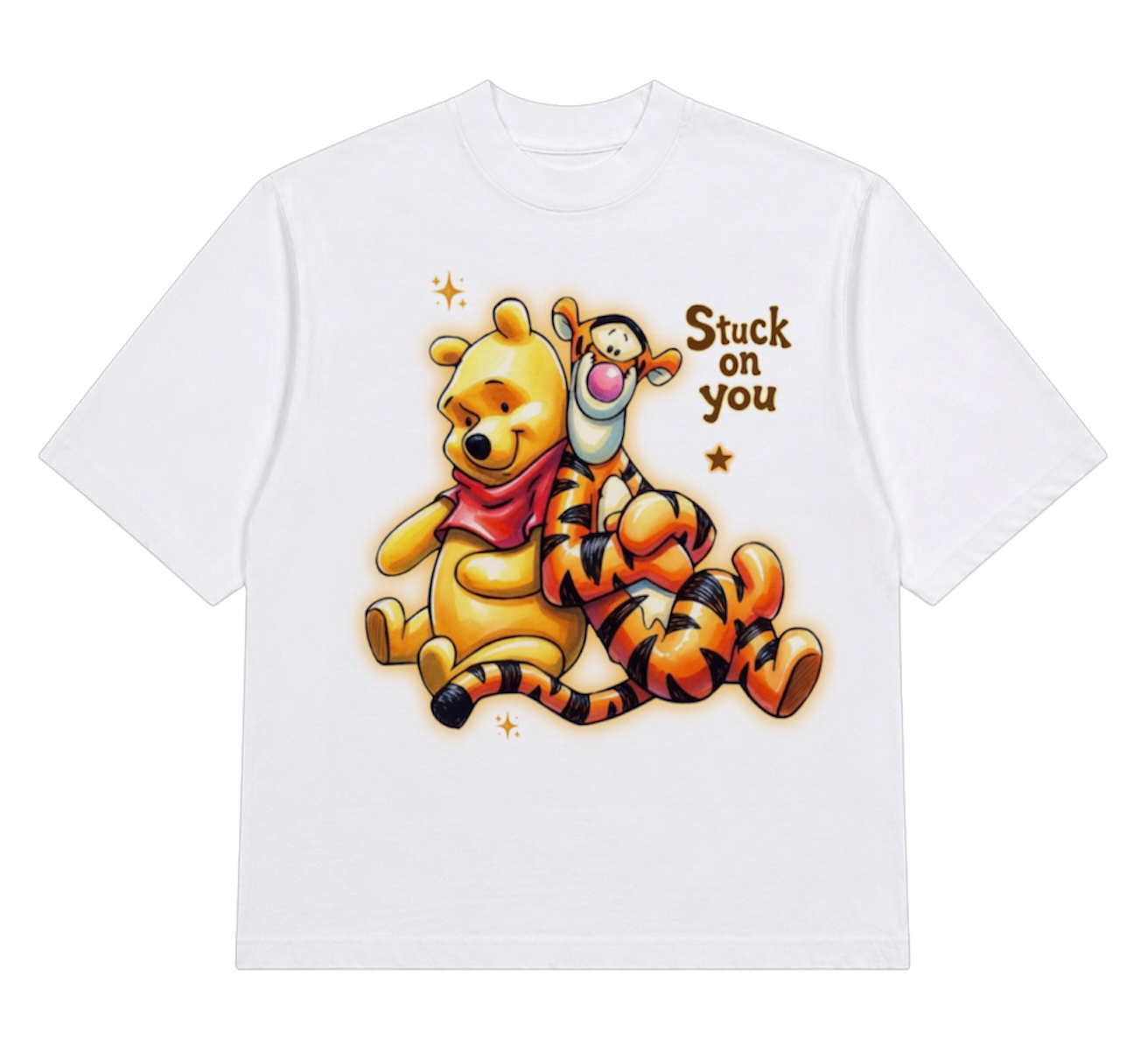 “stuck on you” cropped tee