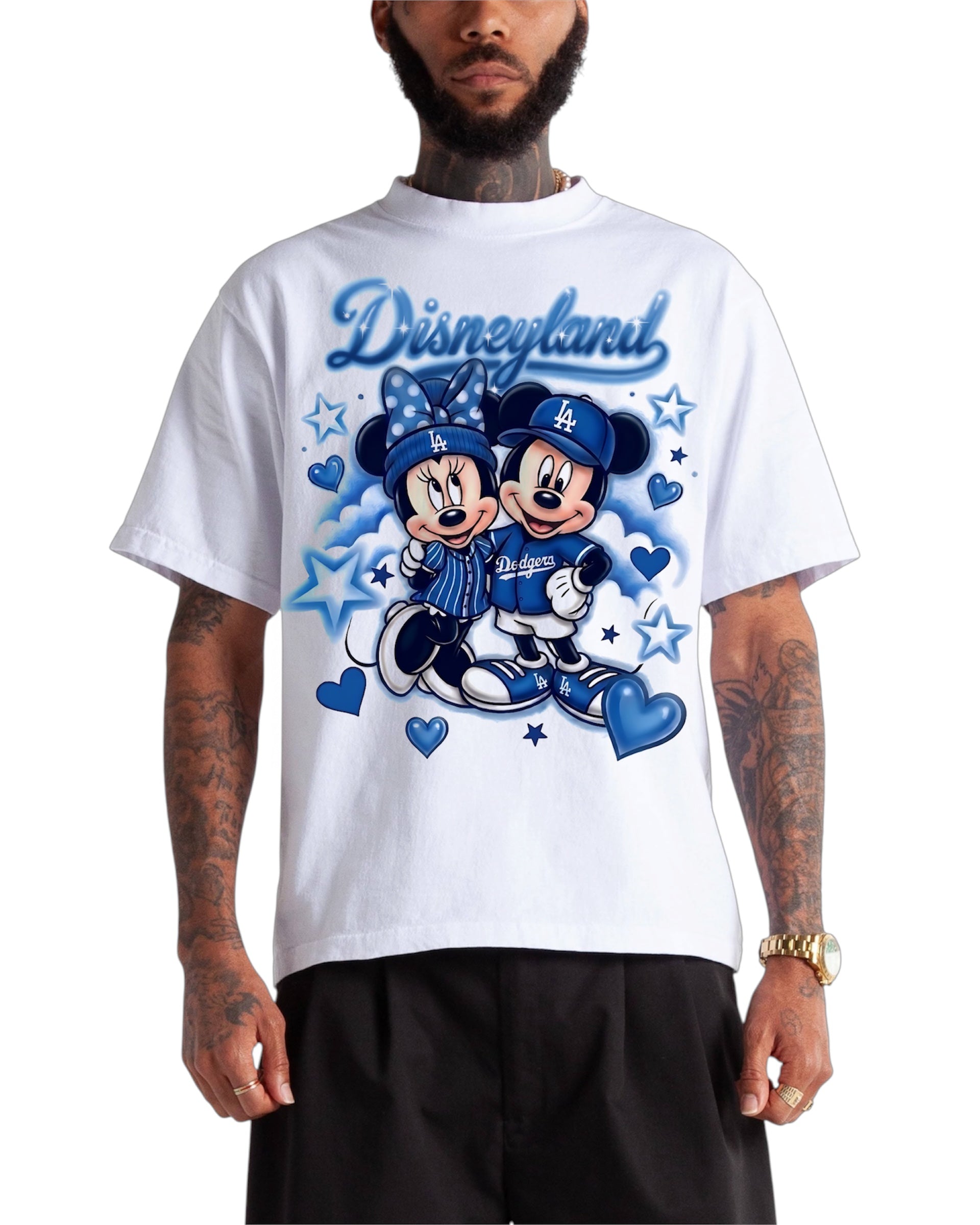 disneyland x dodgers cropped tee