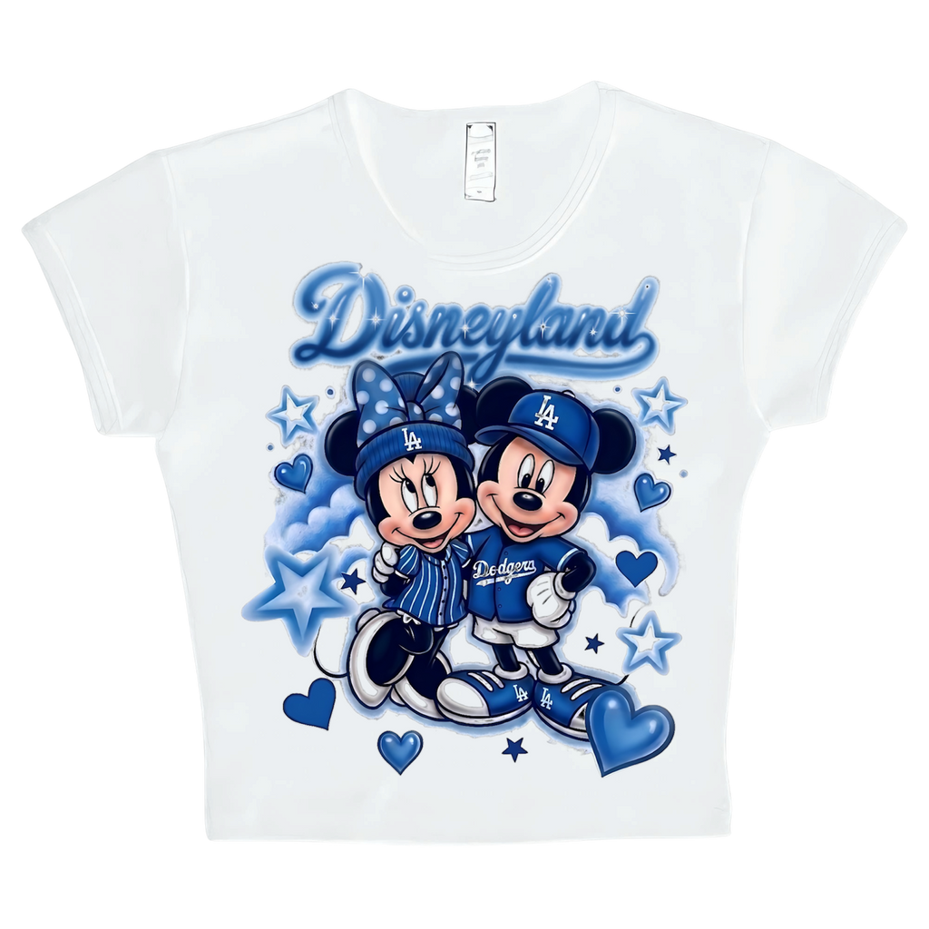 disney x dodgers crop top