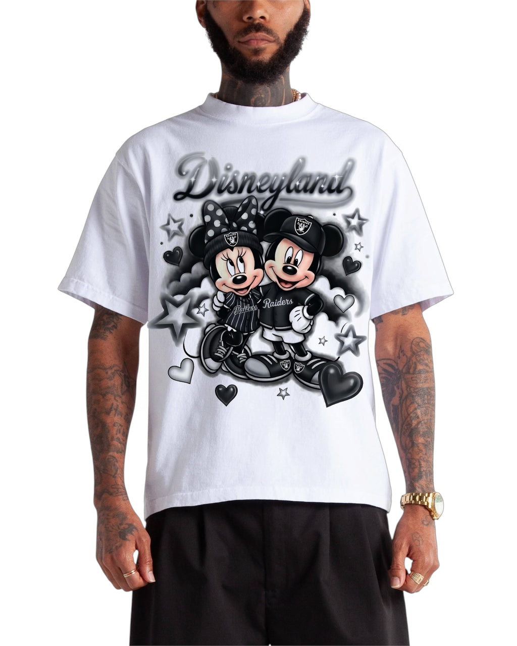 disney x raiders cropped tee