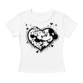 black heart airbrush women’s fitted tee