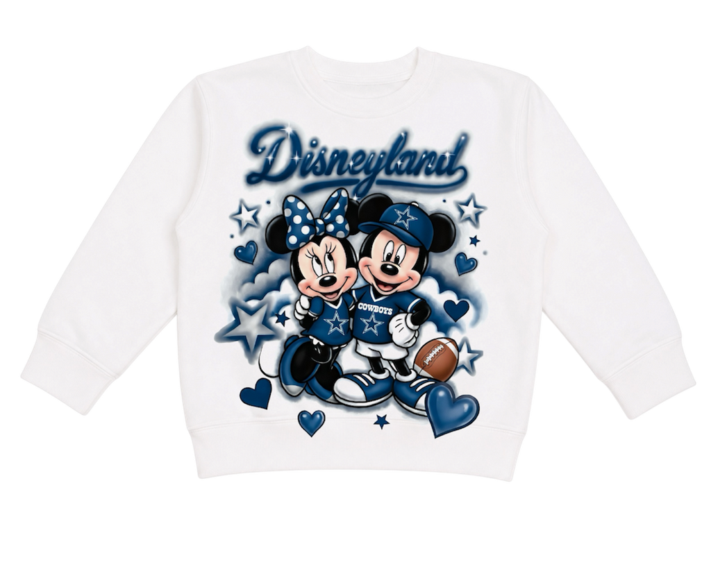 kids disney x cowboys crewneck