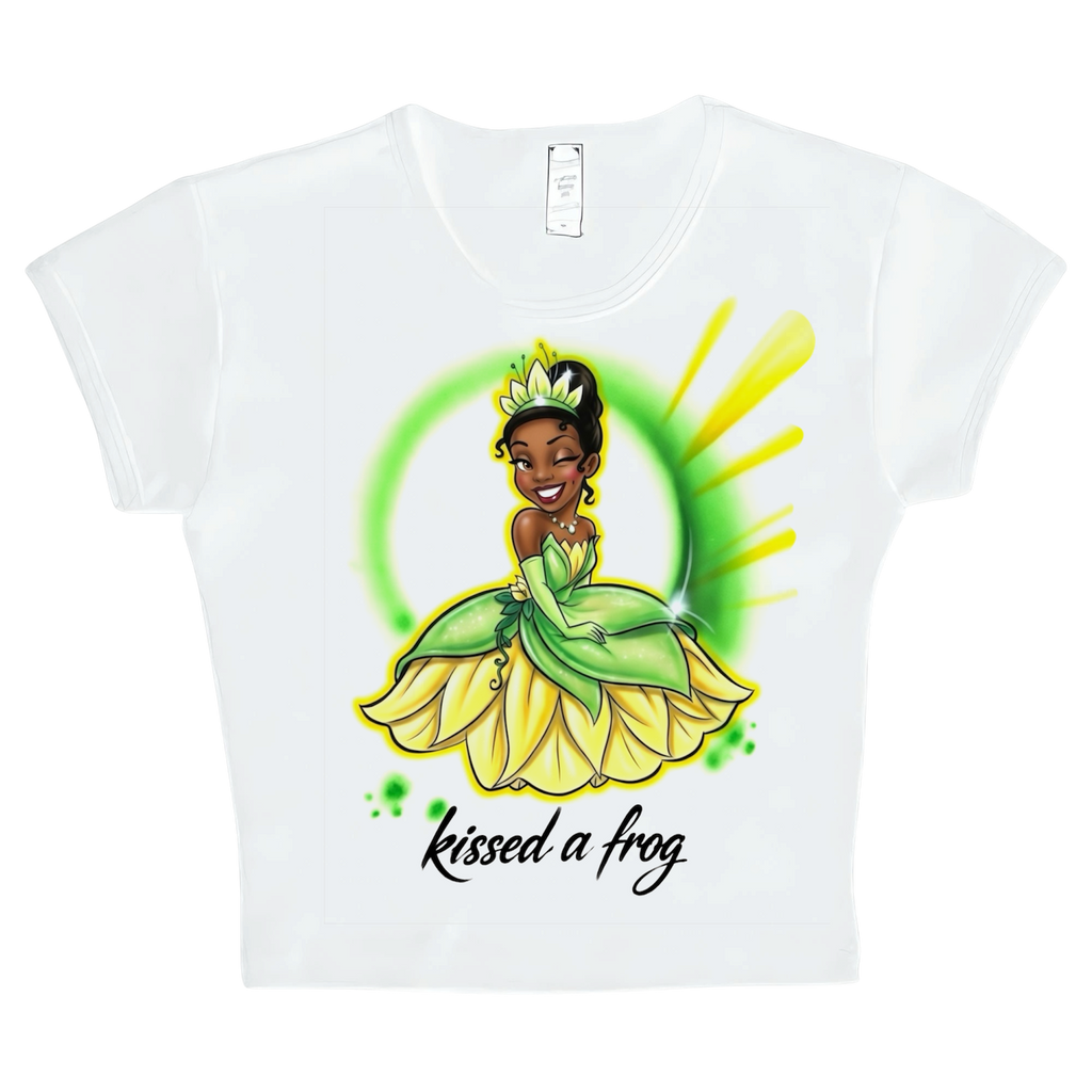 “kissed a frog” crop top