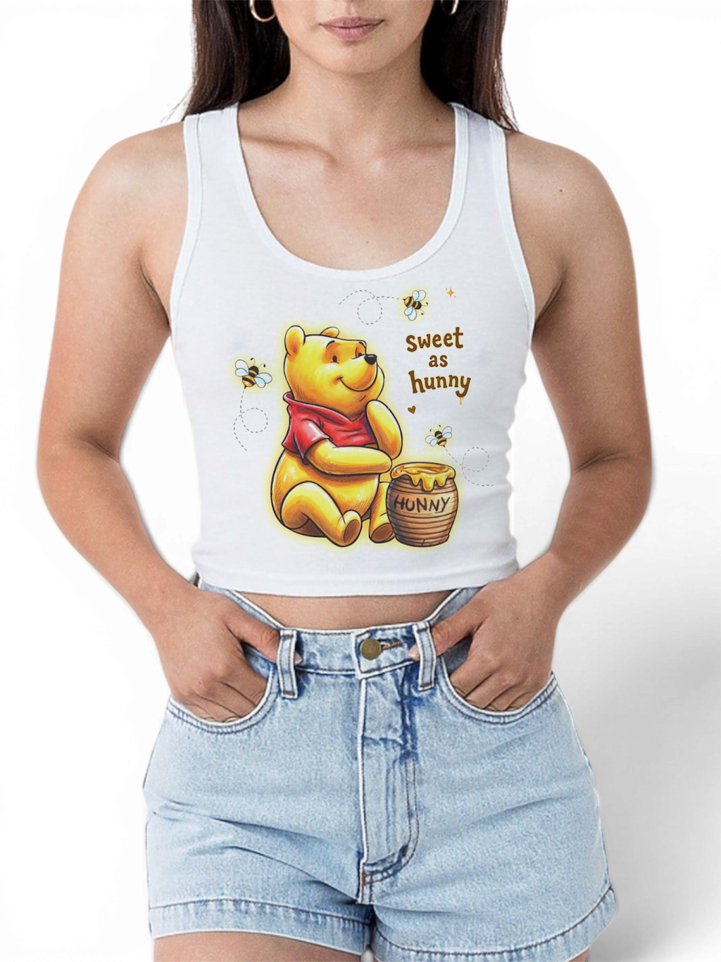 “sweet as hunny” crop tank