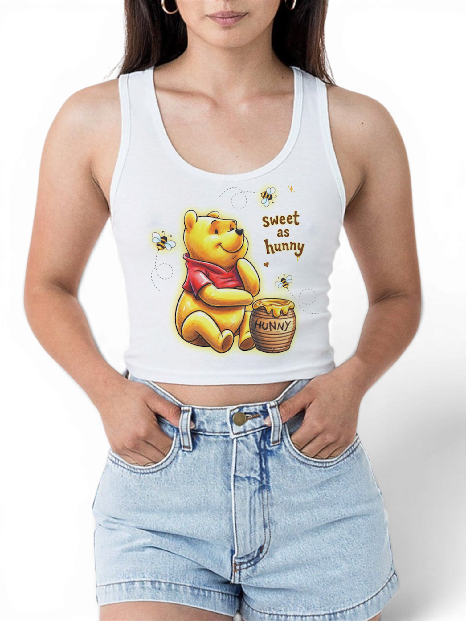 “sweet as hunny” crop tank