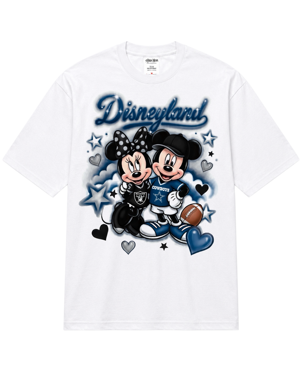 disney x raiders x cowboys tee