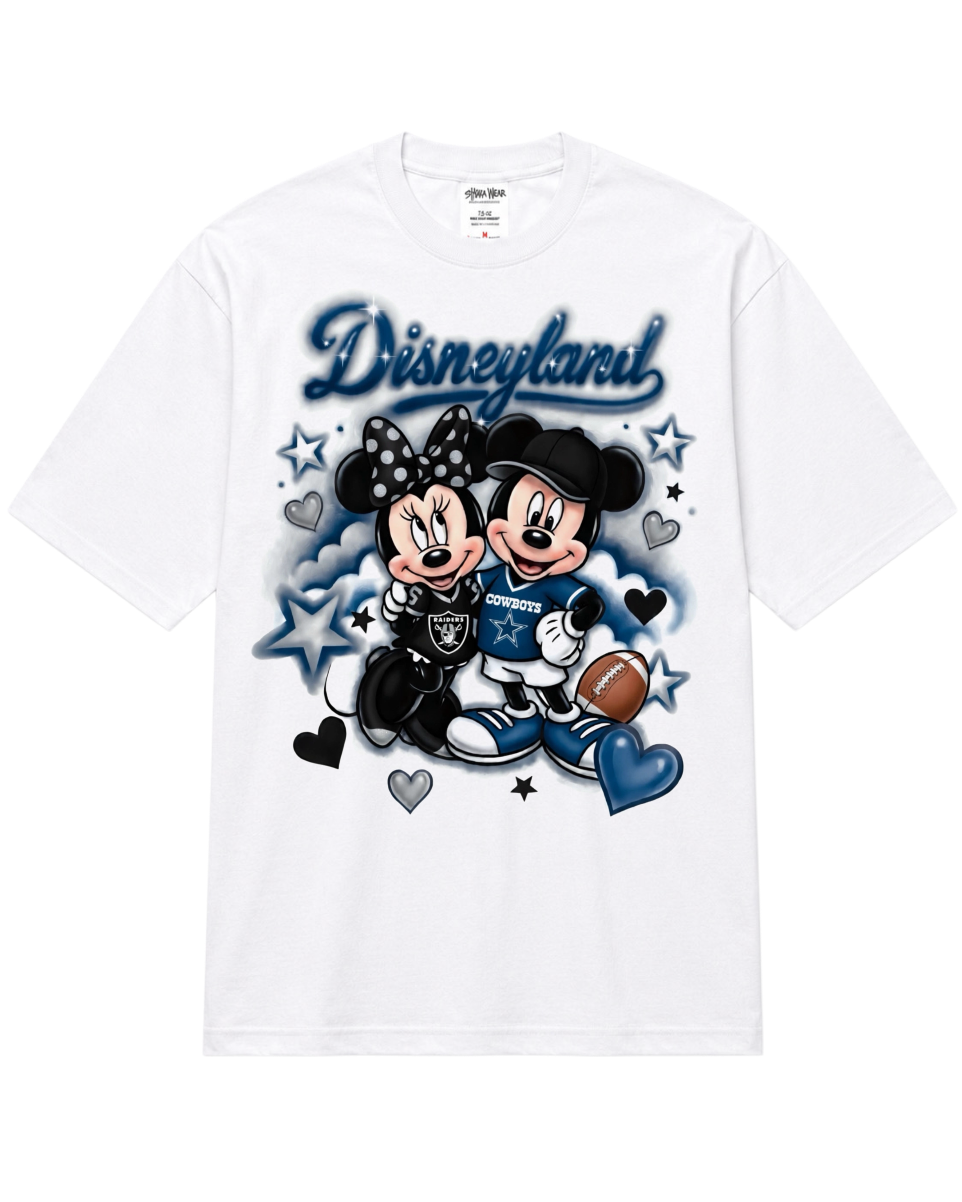 disney x raiders x cowboys tee