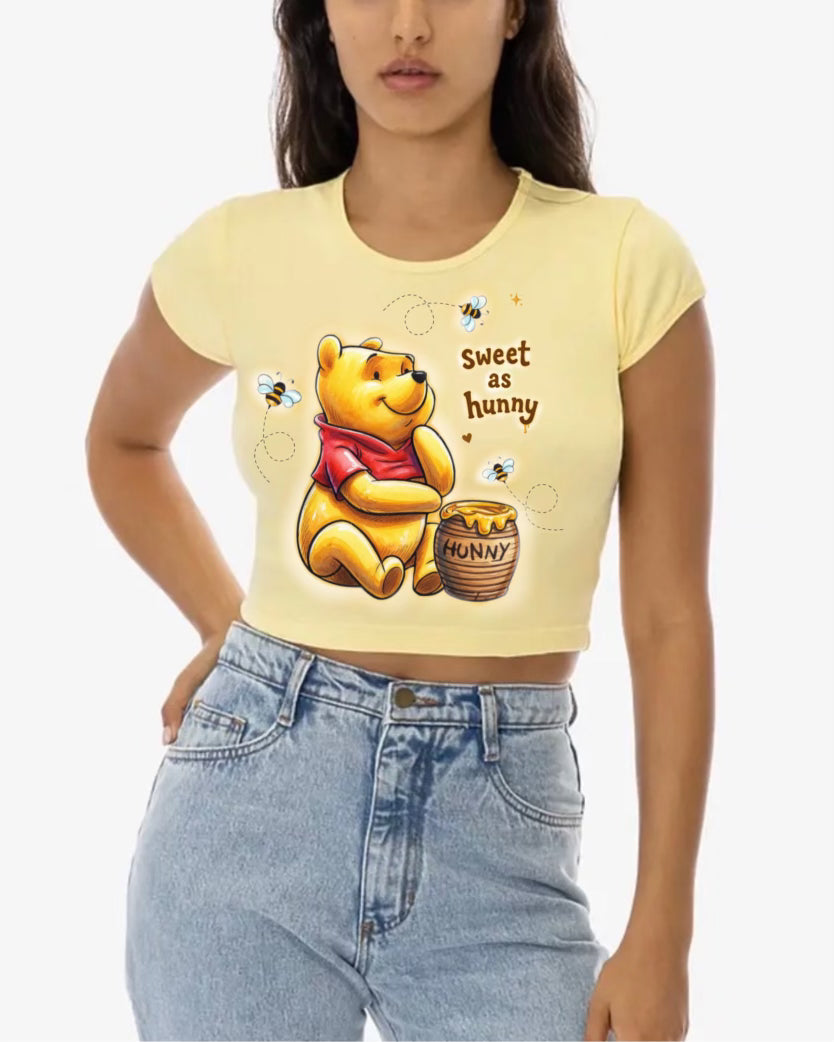 “sweet as hunny” crop top