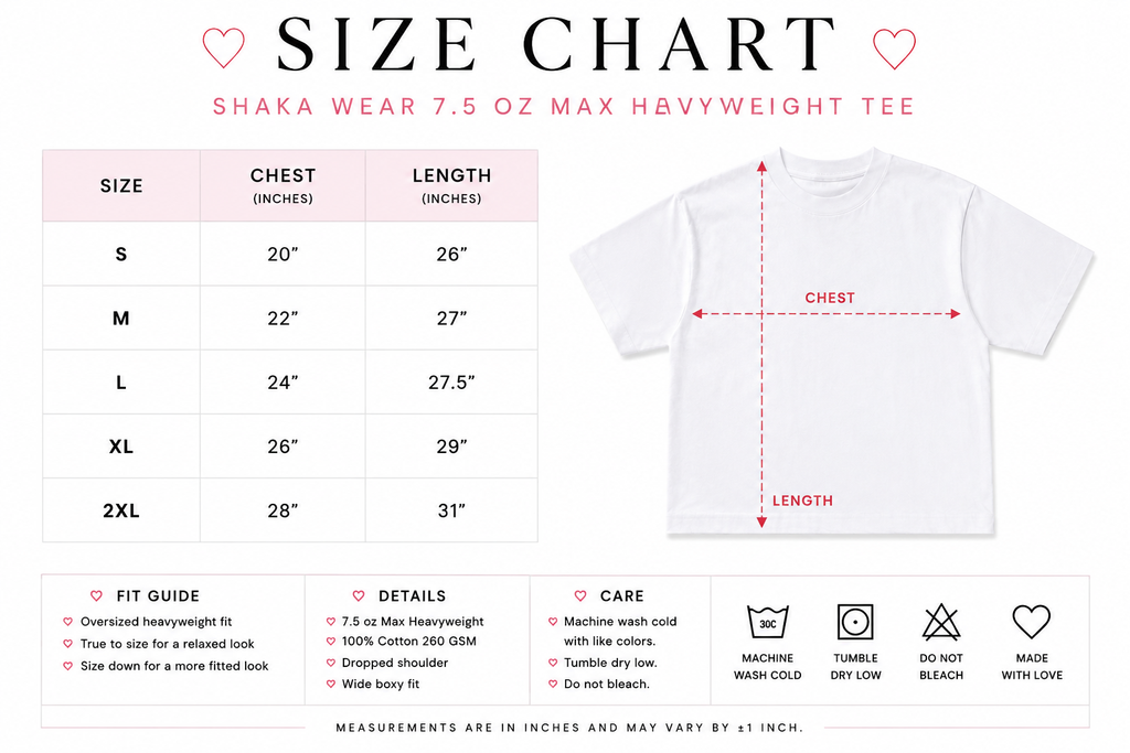 custom tee - cropped heavyweight fit (shaka wear)