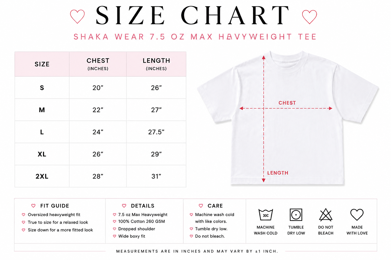 custom tee - cropped heavyweight fit (shaka wear)