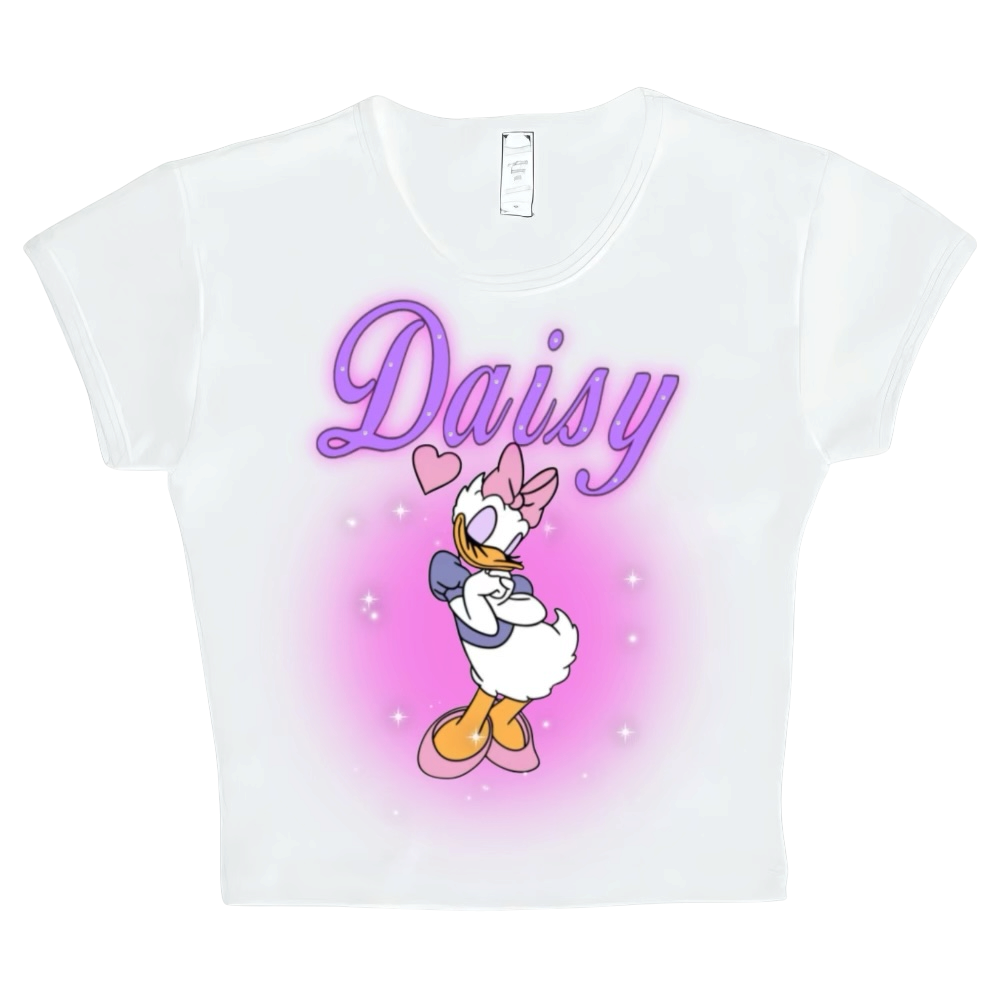 daisy rhinestone crop top