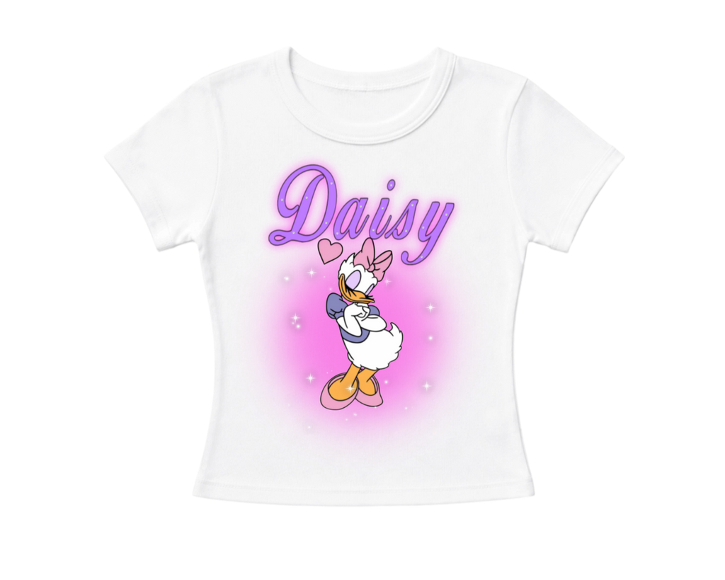 daisy rhinestone women’s fitted tee