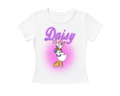 daisy rhinestone women’s fitted tee