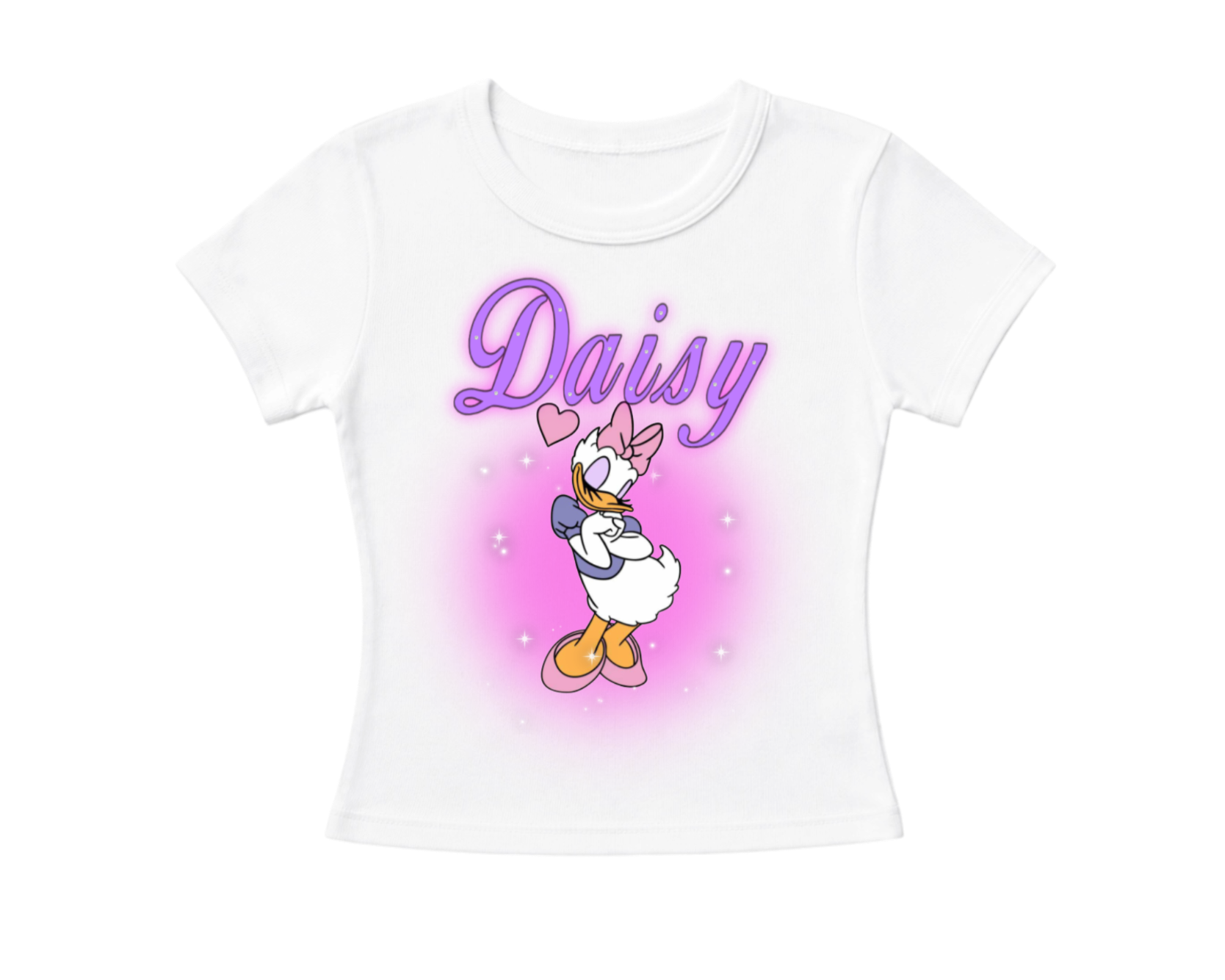 daisy rhinestone women’s fitted tee