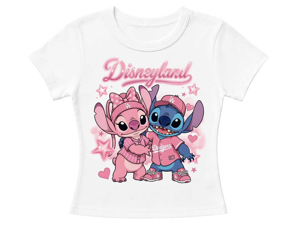 stitch & angel dodgers women’s fitted tee