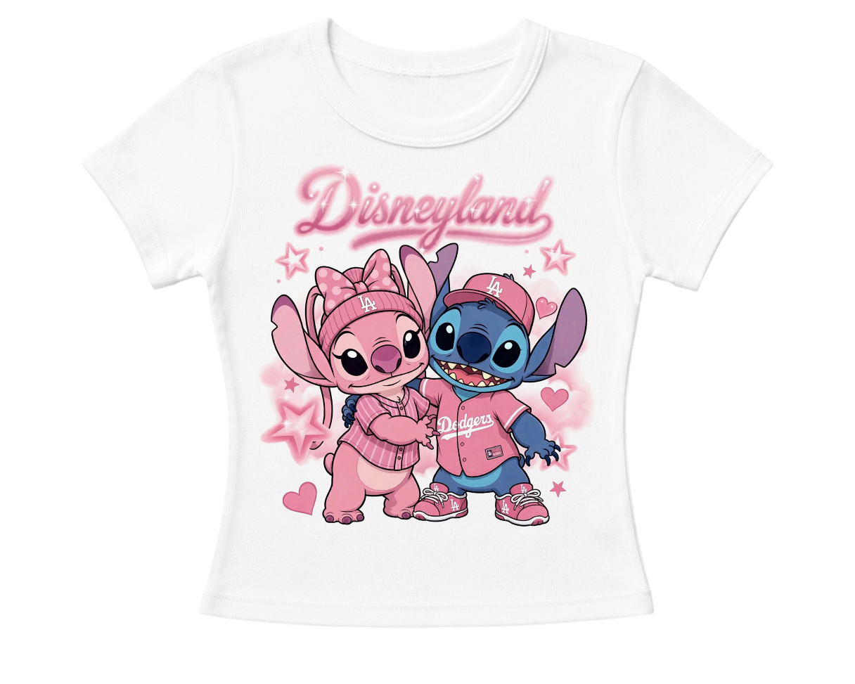 stitch & angel dodgers women’s fitted tee