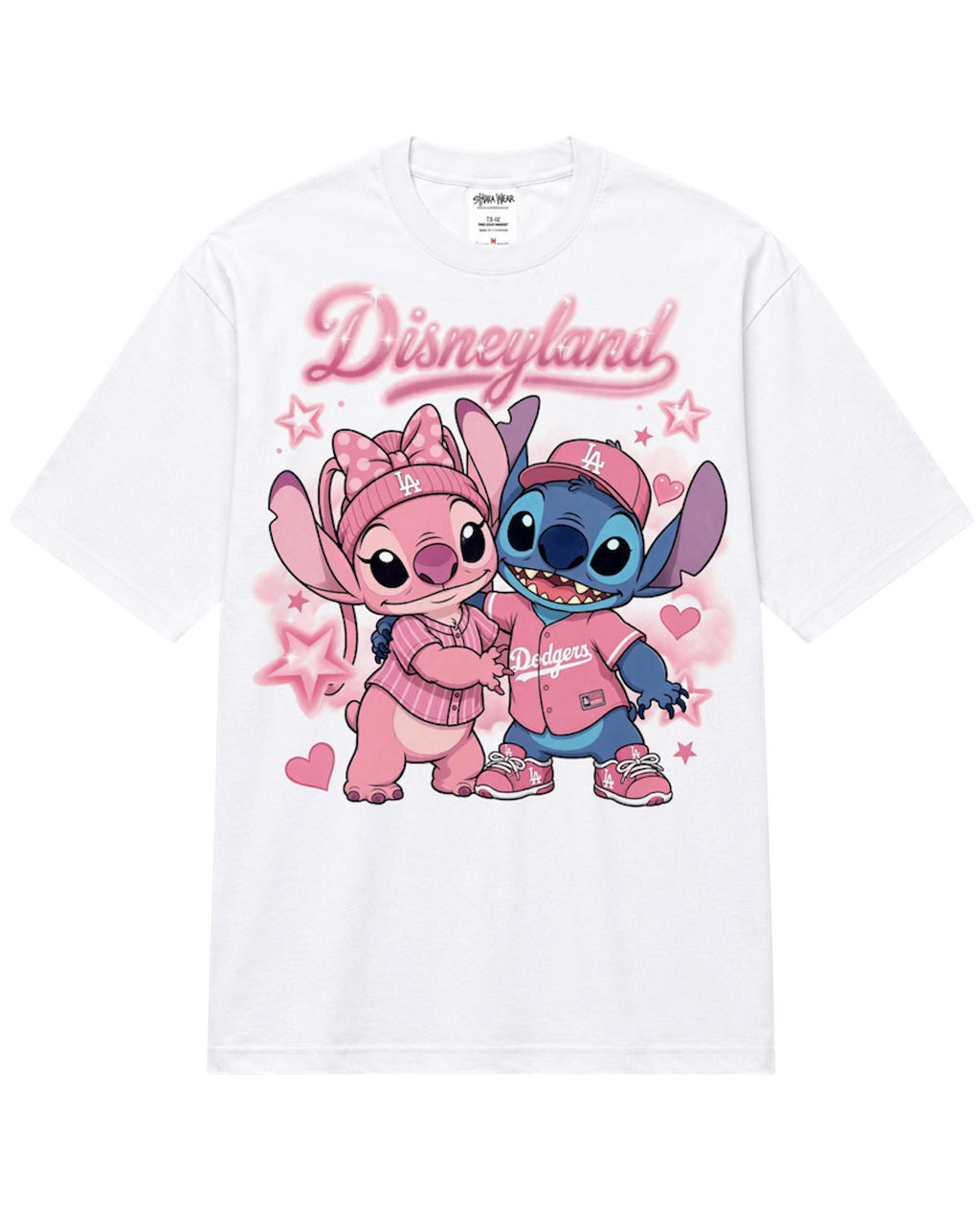 stitch & angel dodgers tee