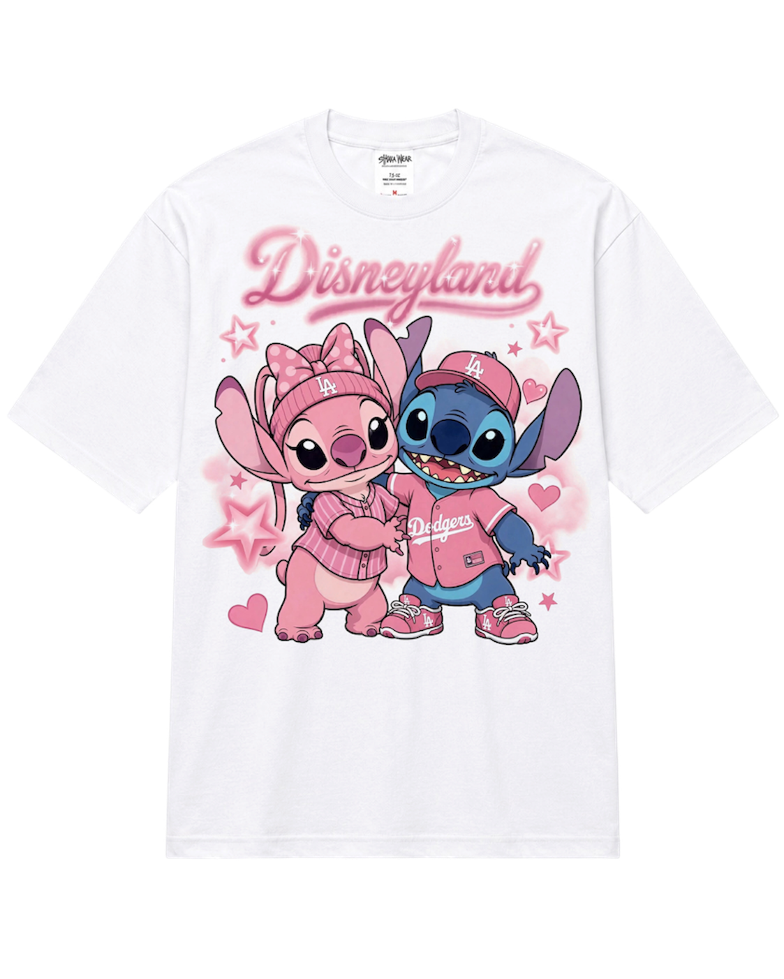 stitch & angel dodgers tee