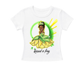 “kissed a frog” women’s fitted tee